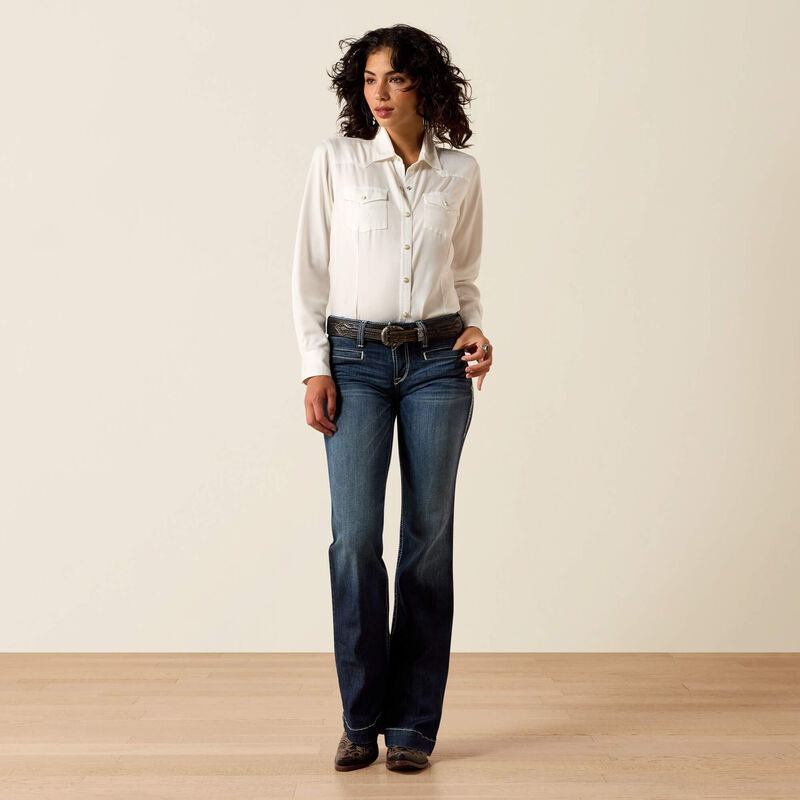 The Mid Rise Entwined Wide Leg Trouser by Ariat