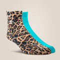 The Wild Thing 2-Pack Women’s Ankle Socks by Ariat in Leopard & Turquoise
