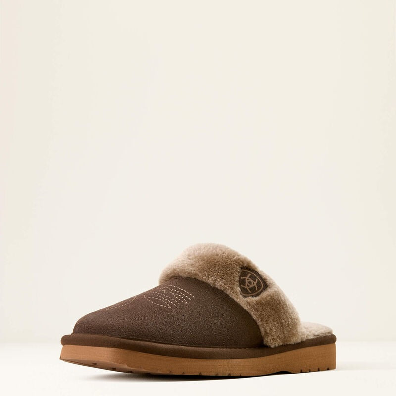 The Jackie Square Toe Slipper by Ariat in Chocolate