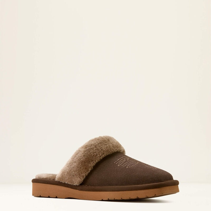 The Jackie Square Toe Slipper by Ariat in Chocolate