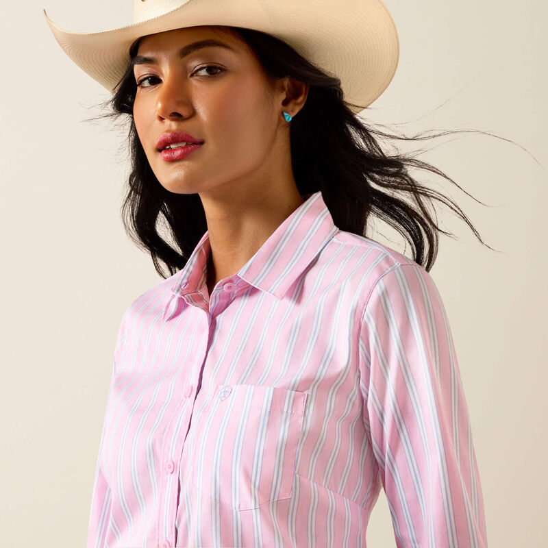 The Pink Lavender Lemonade Stripe Women's Button Up Shirt by ARIAT