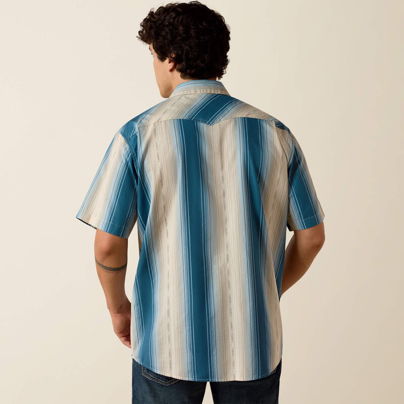 The Hyland Men's S/S Pearl Snap Retro Fitted Shirt by Ariat