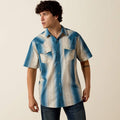 The Hyland Men's S/S Pearl Snap Retro Fitted Shirt by Ariat