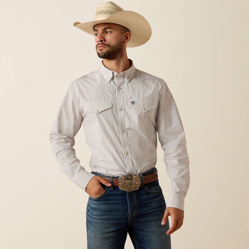 The Cowboss Men's L/S Pearl Snap Pro Series Shirt by Ariat