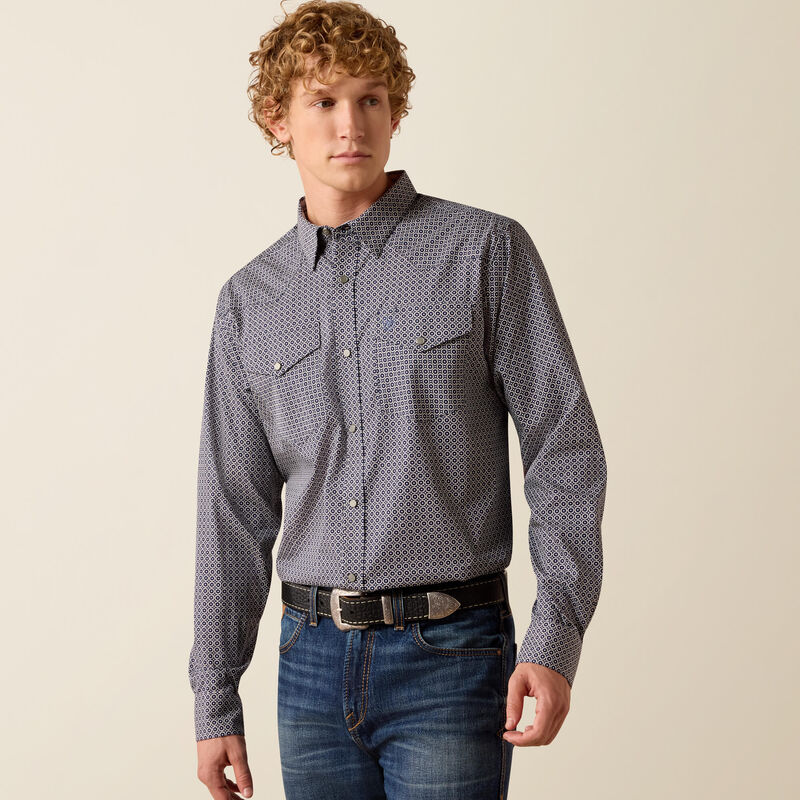 The Dennis Wrinkle Free Fitted LS Snap Up Shirt by Ariat