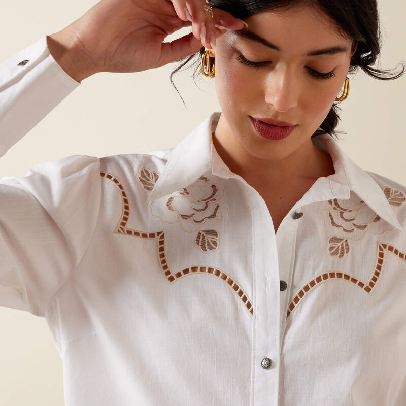 The Sweet Cream Lattice Women's Button Up Shirt by ARIAT