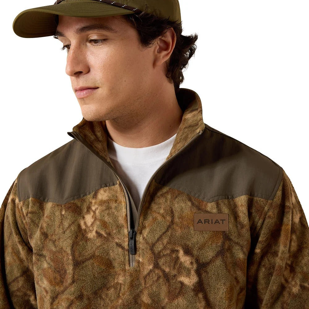 The Savannah Camo Tan Fleece 1/4 Zip By Ariat
