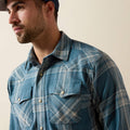 The Herron Retro Fitted LS Snap Up Shirt in Stargazer Plaid by Ariat