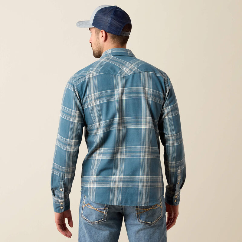 The Herron Retro Fitted LS Snap Up Shirt in Stargazer Plaid by Ariat