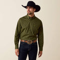 The Chad Classic Fit LS Button Up Shirt in Grape Leaf Longhorn by Ariat
