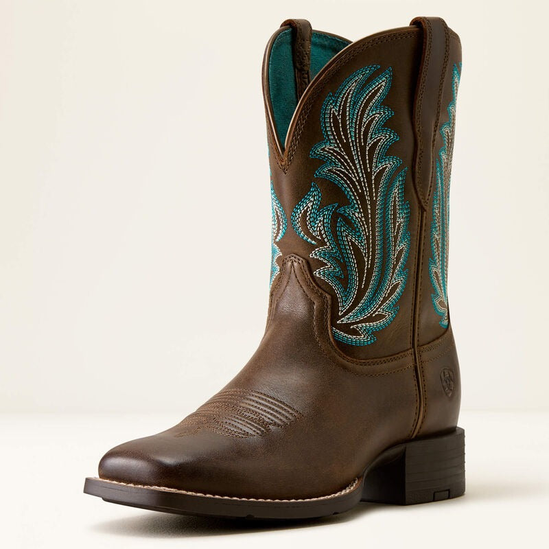 The Dark Cacao Filly Wide Square Toe Boot by ARIAT (B Width)