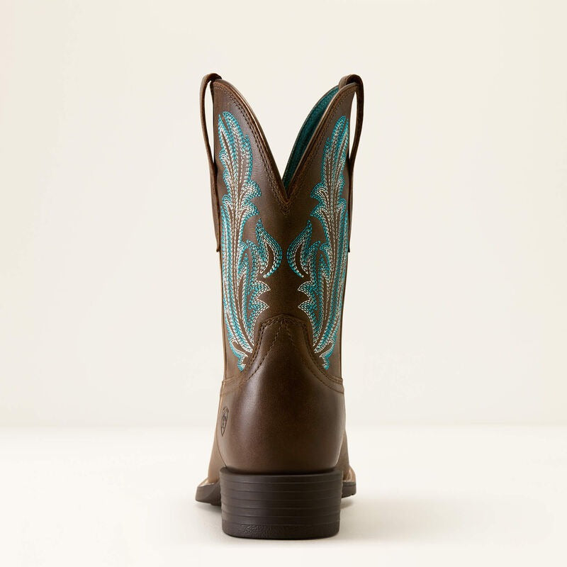 The Dark Cacao Filly Wide Square Toe Boot by ARIAT (B Width)