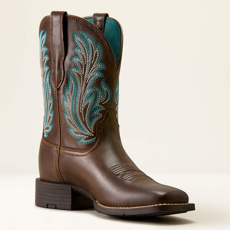 The Dark Cacao Filly Wide Square Toe Boot by ARIAT (B Width)