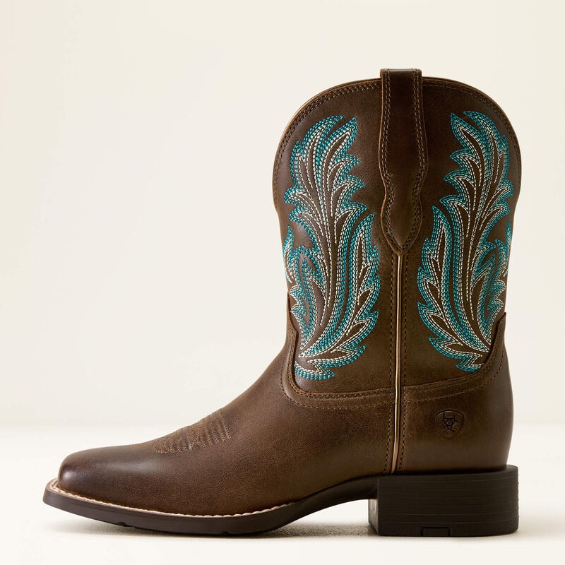 The Dark Cacao Filly Wide Square Toe Boot by ARIAT (B Width)