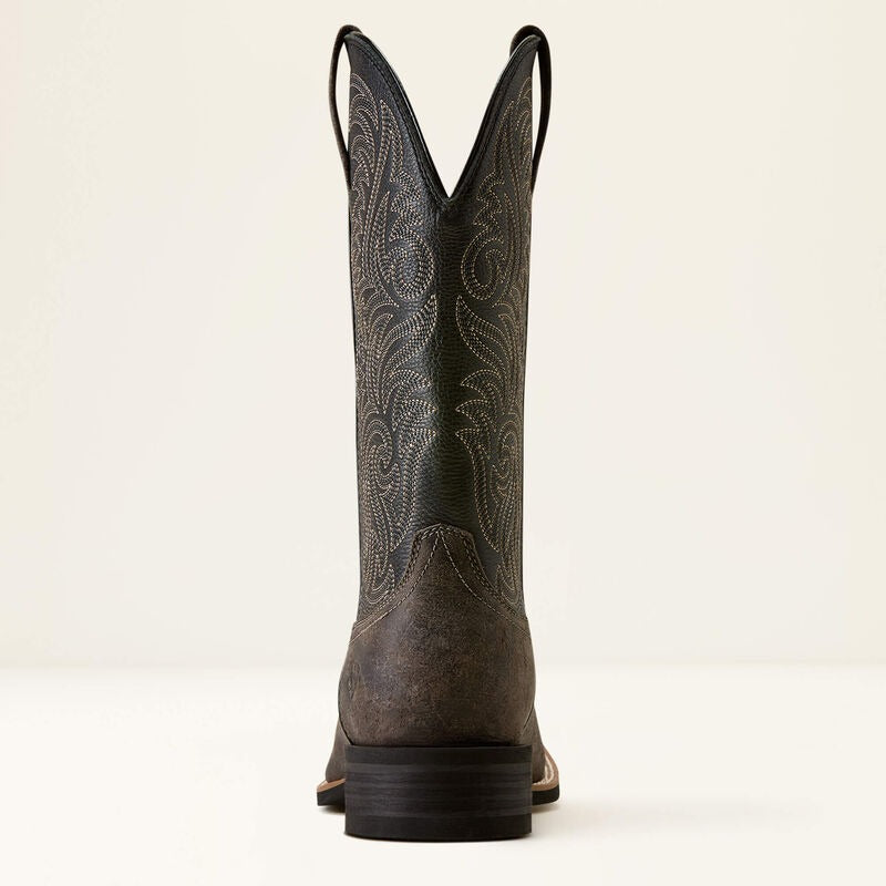 The Arrowrock Men's Ariat Boot in Iron Ash/Black Deertan
