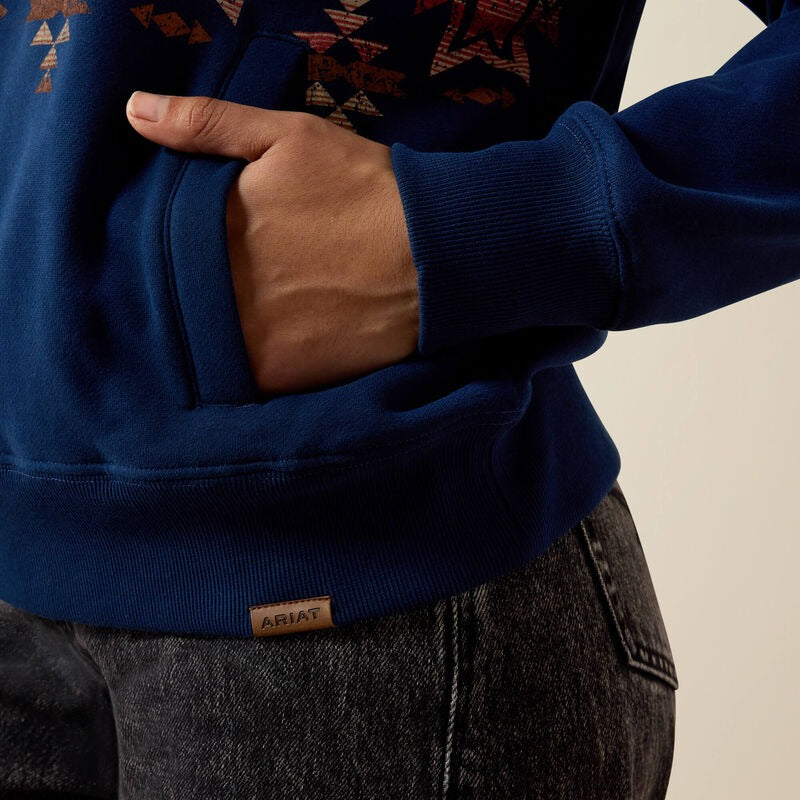 The Fern 1/2 Zip Sweatshirt By Ariat in Pageant Blue