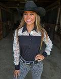 The Oreo Cream Button Up By Cowgirl Tuff Co.