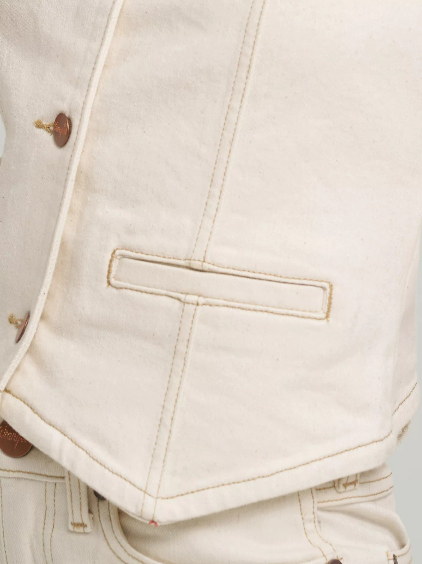 The French Vanilla Swirl Denim Vest By Wrangler
