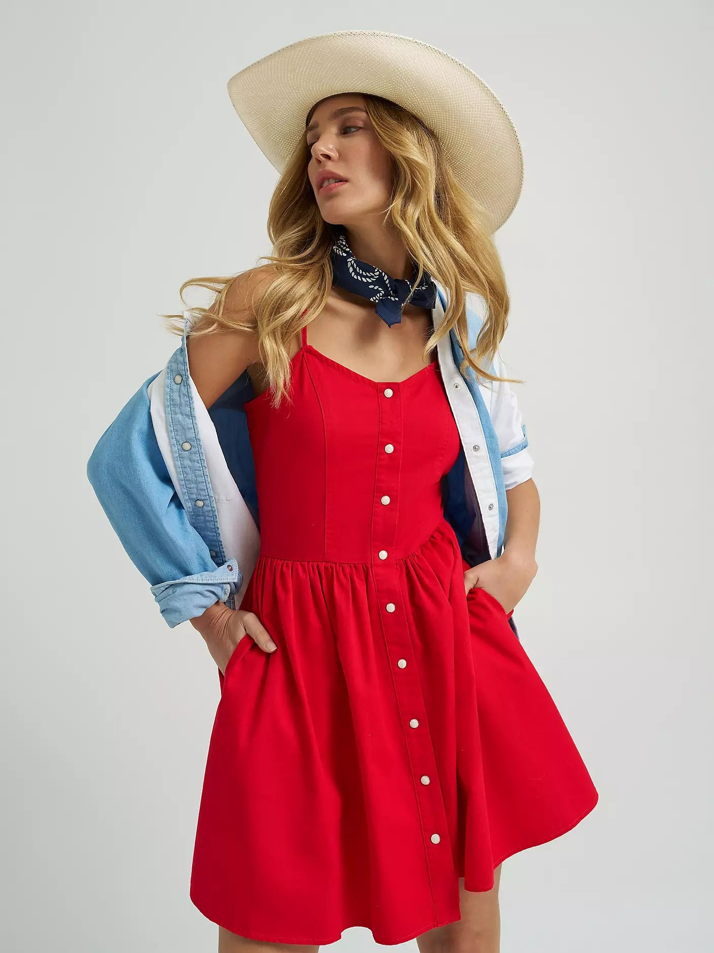 The Watermelon Queen Pearl Snap Dress by Wrangler