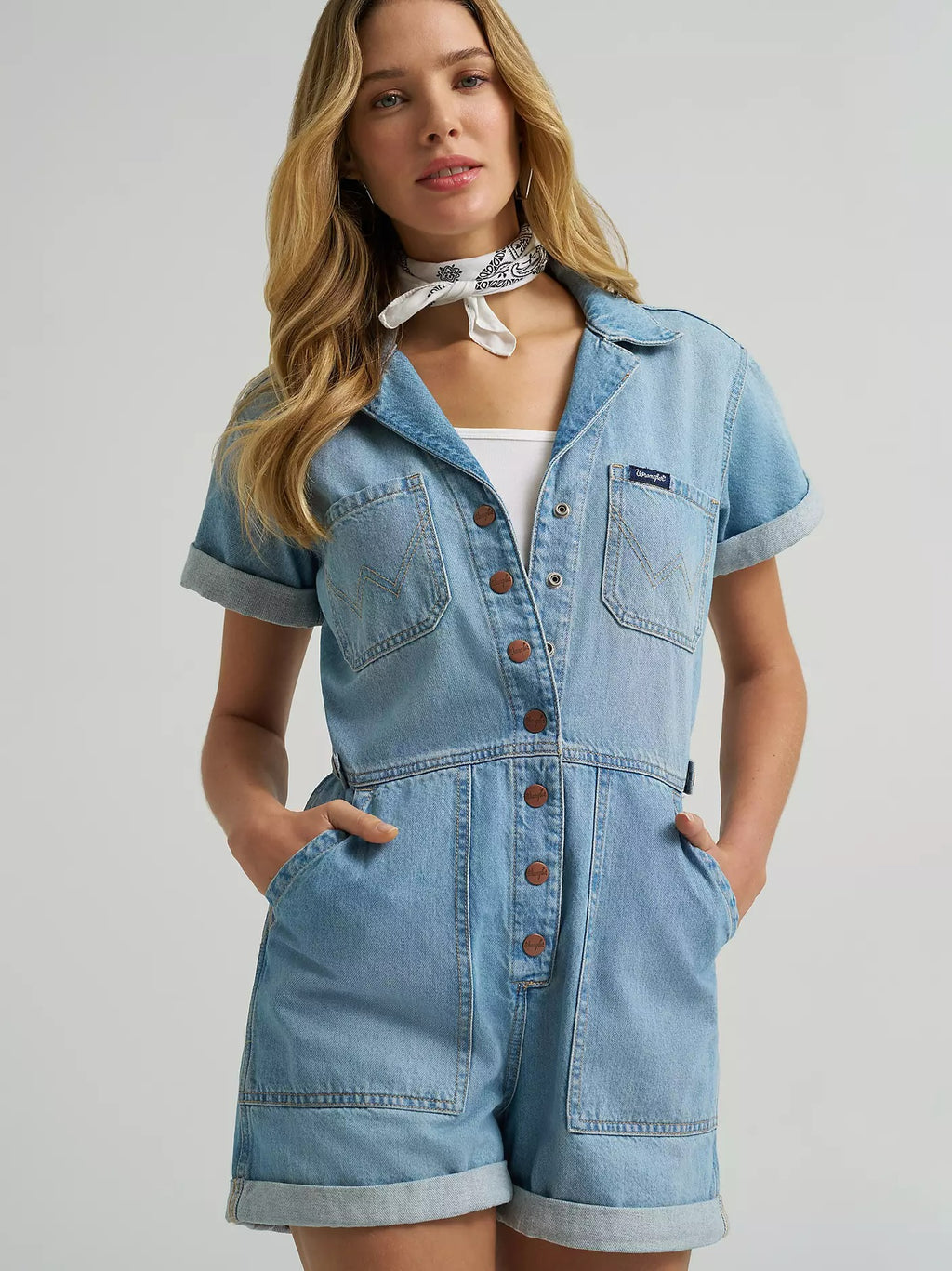 The Jessie Jane Denim Romper by Wrangler