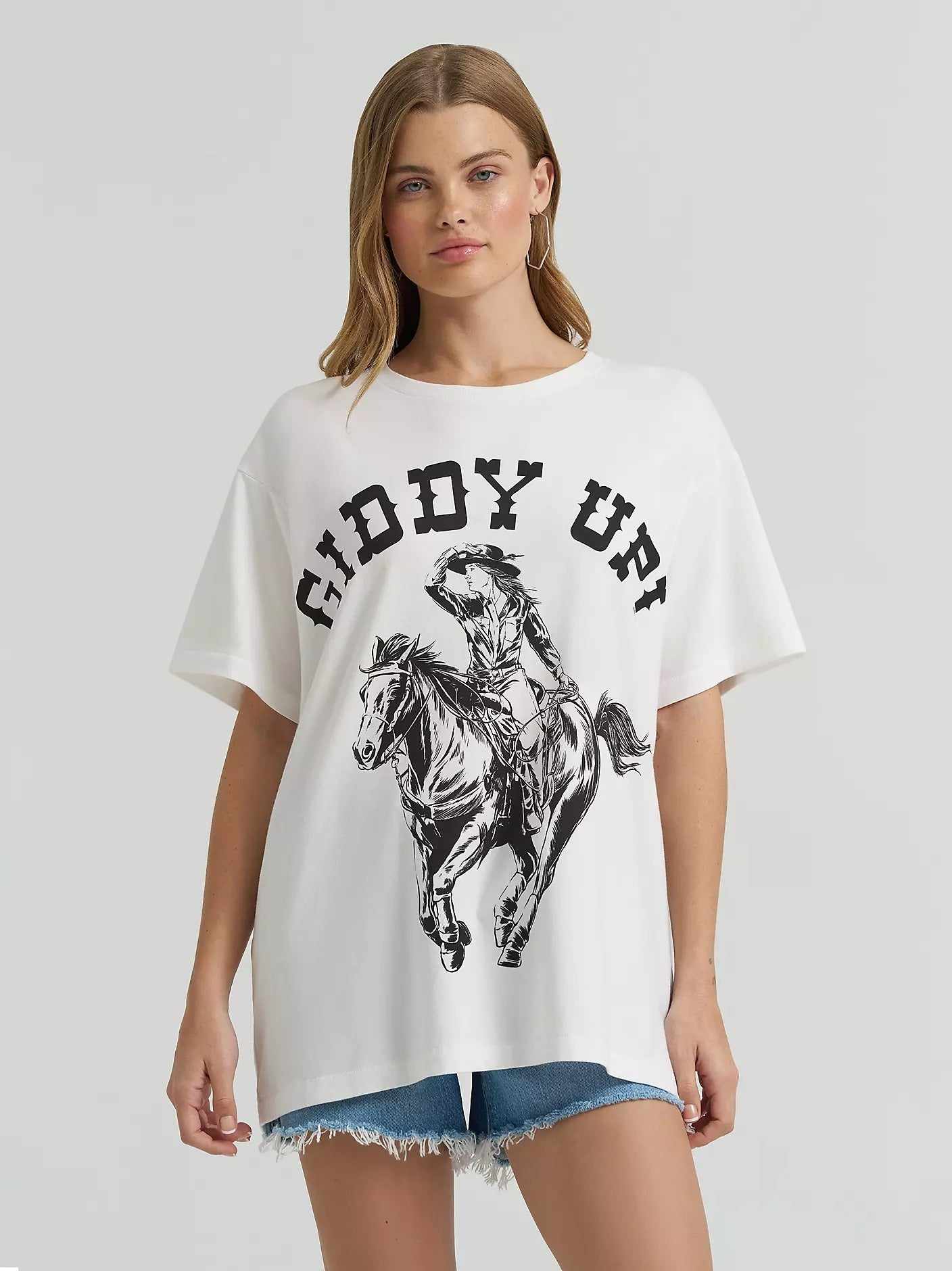 The Giddy Up Tee by Lainey Wilson X Wrangler