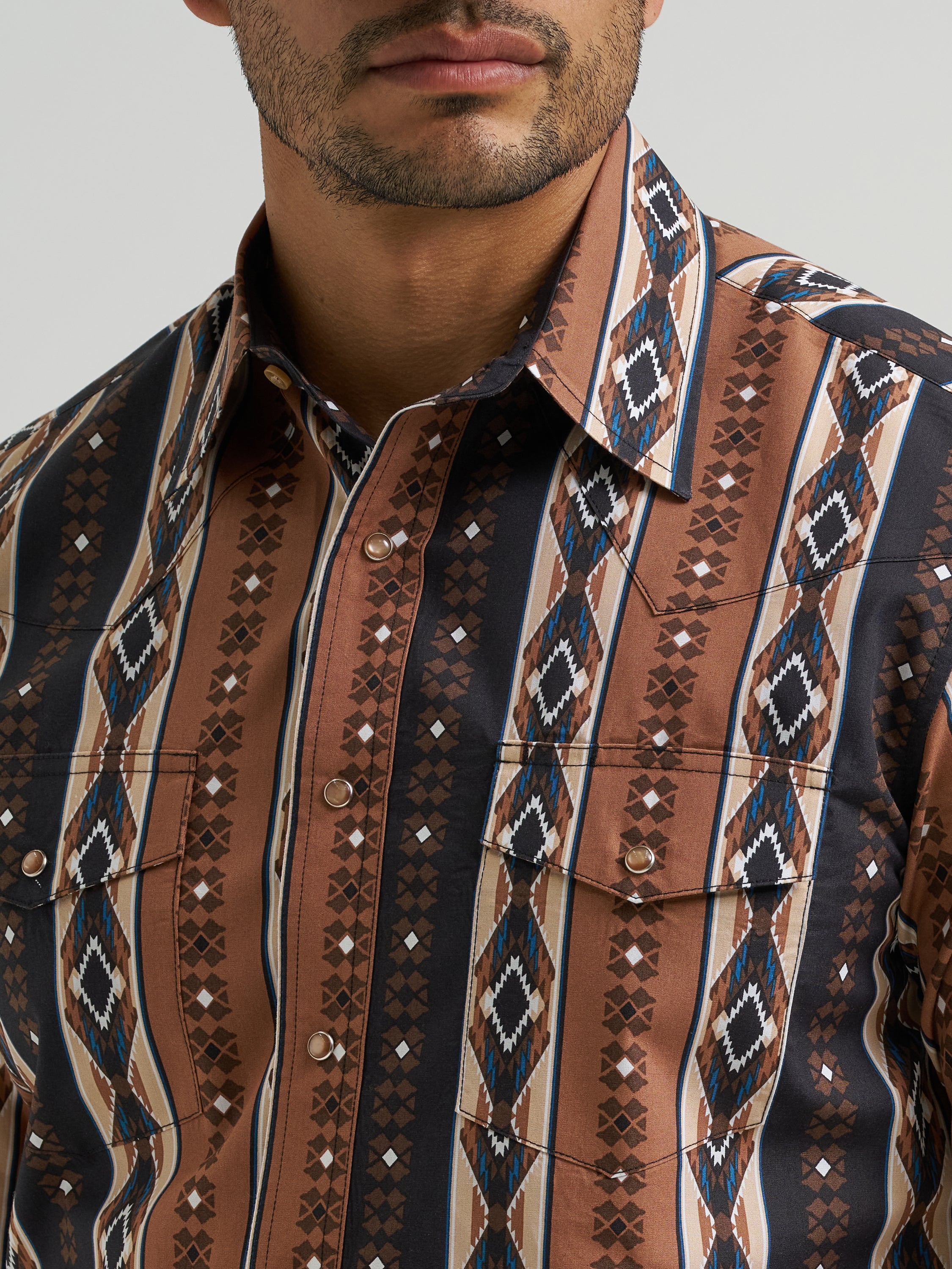 The Desert Rattler Checotah Pearl Snap by Wrangler