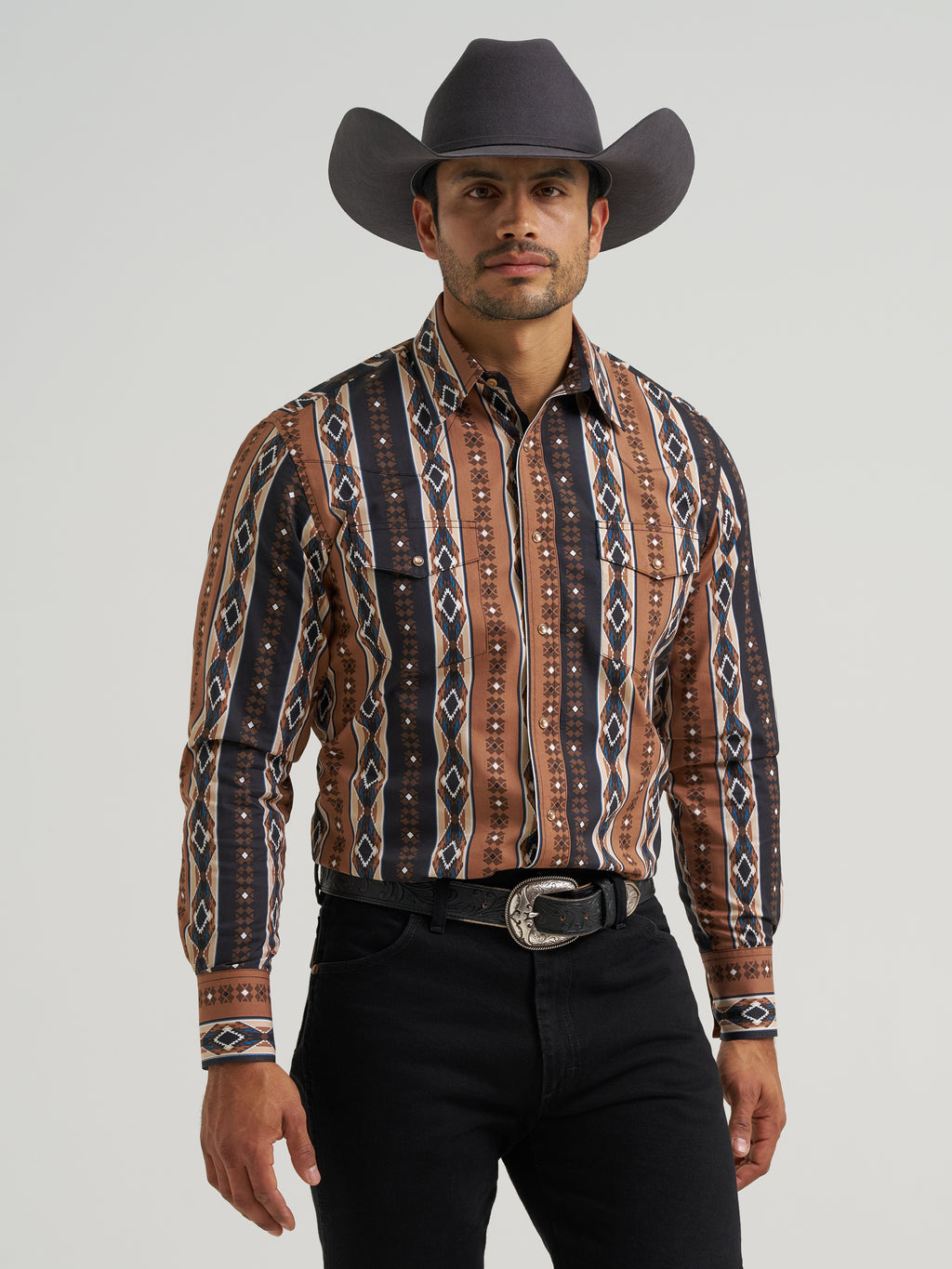 The Desert Rattler Checotah Pearl Snap by Wrangler