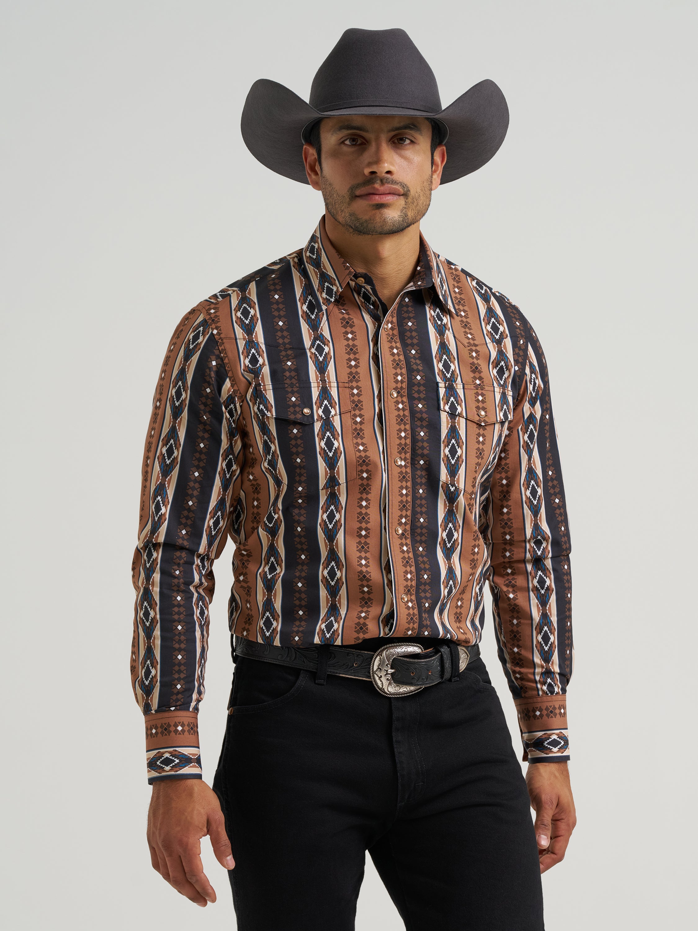 The Desert Rattler Checotah Pearl Snap by Wrangler