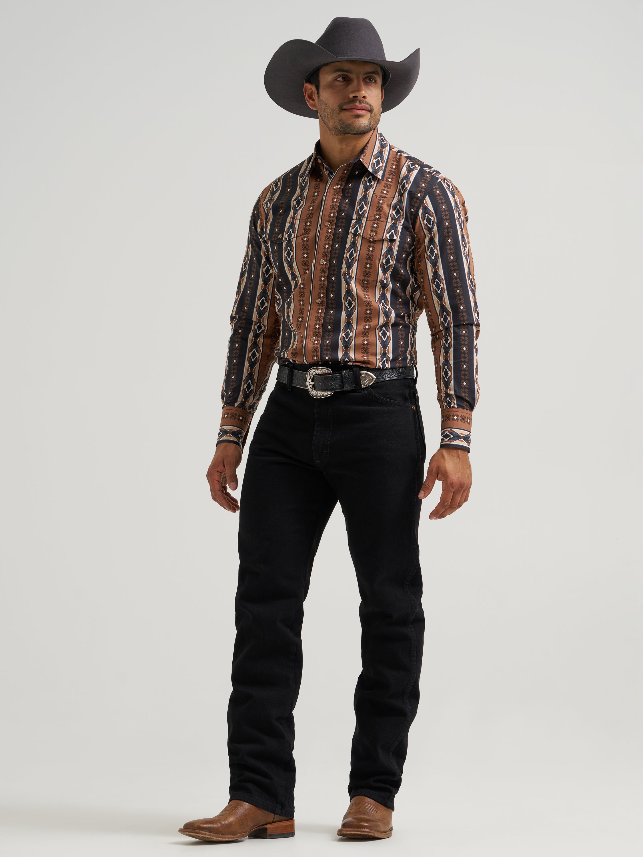 The Desert Rattler Checotah Pearl Snap by Wrangler
