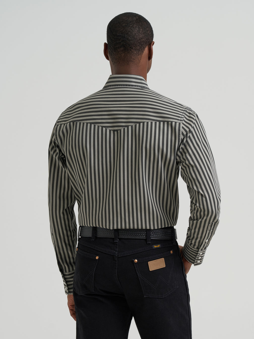 The Folsom Prison Pearl Snap Brush Popper by Wrangler