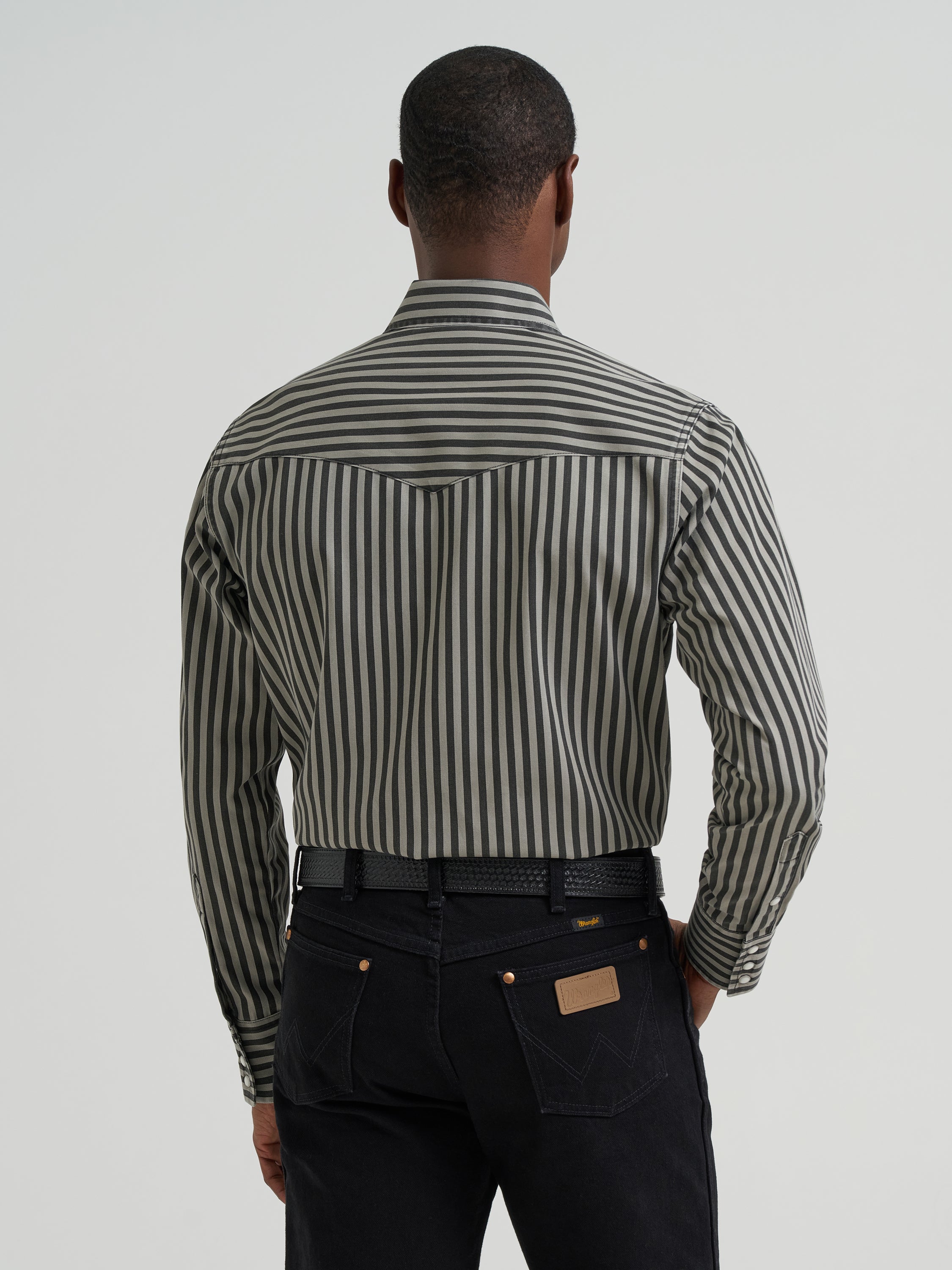 The Folsom Prison Pearl Snap Brush Popper by Wrangler