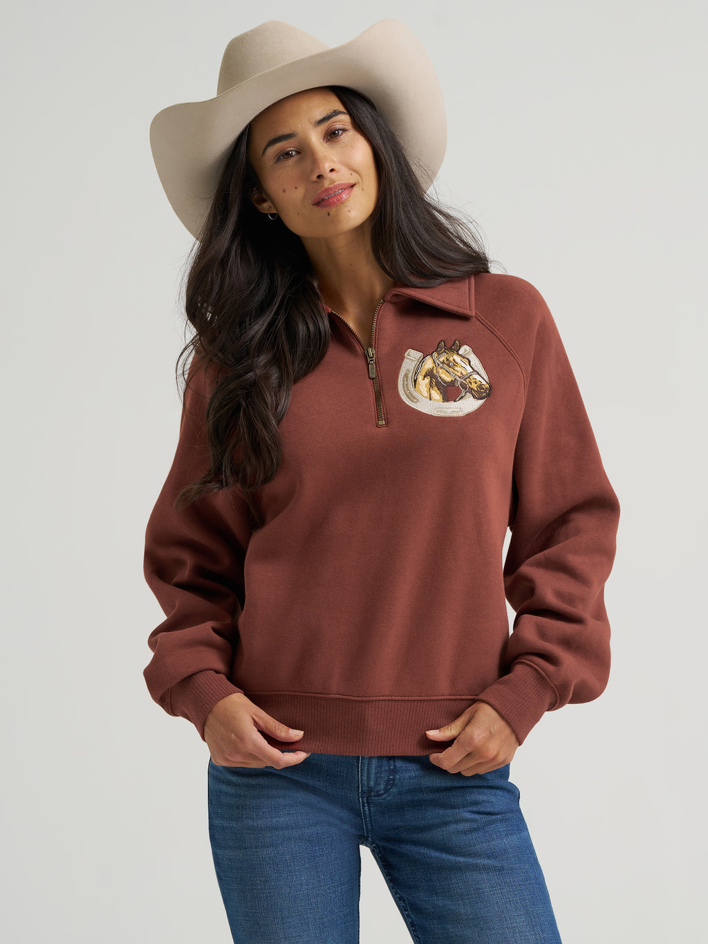 The Rust & Rein Quarter Zip Sweatshirt By Wrangler (Copy)