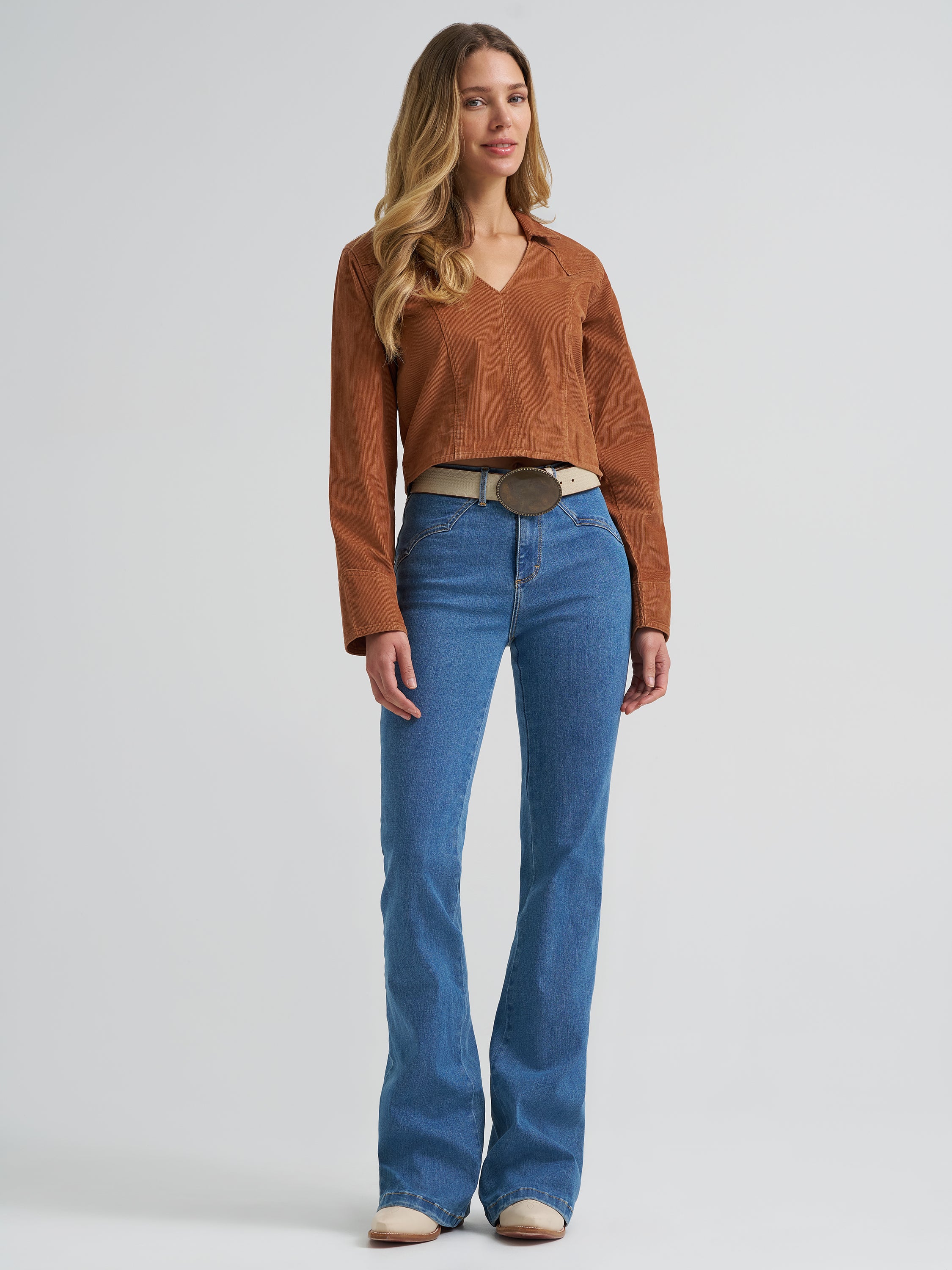 The Trixie Mae Long Sleeve Top By Wrangler
