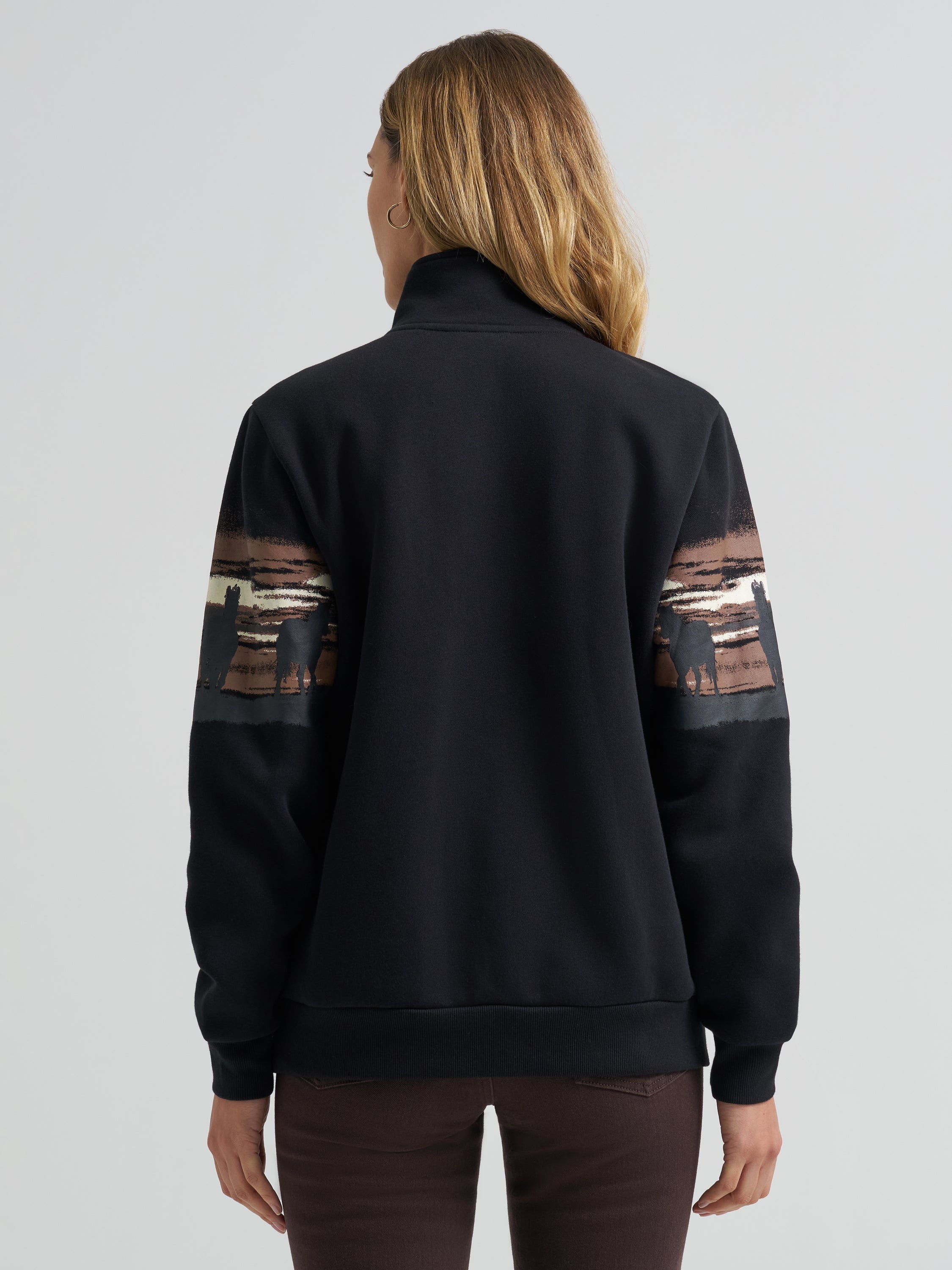The Black Diamond Range Quarter Zip Sweatshirt By Wrangler