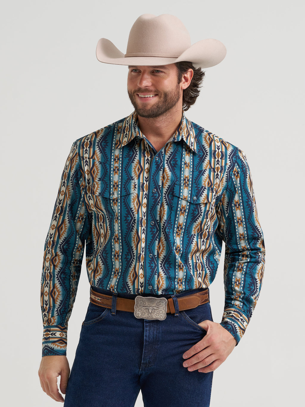 The Cat's Eye Canyon Checotah Pearl Snap by Wrangler