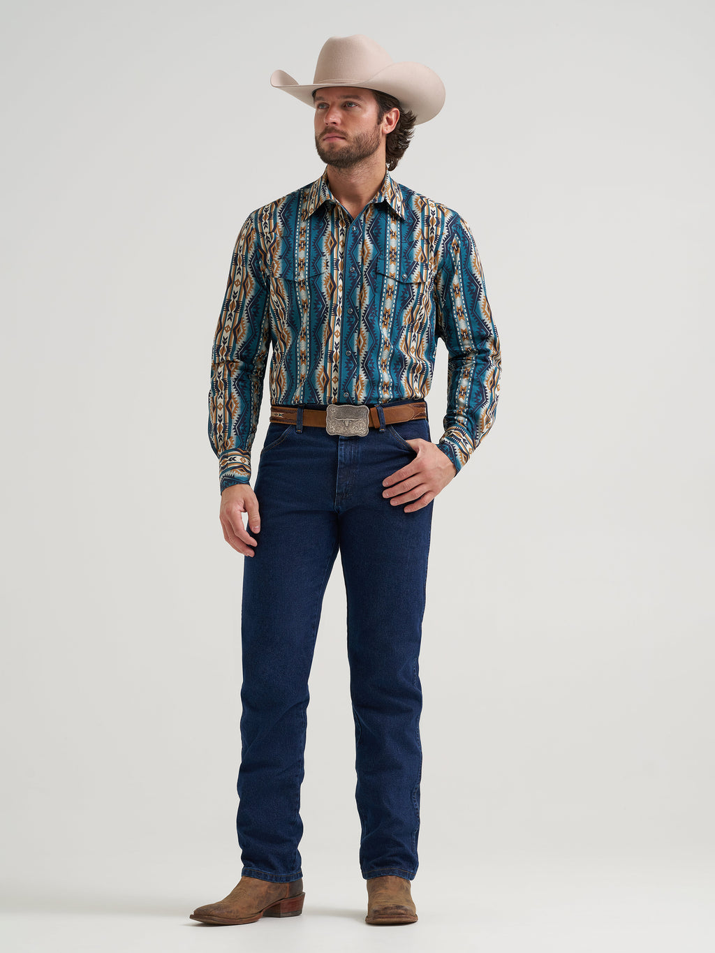 The Cat's Eye Canyon Checotah Pearl Snap by Wrangler