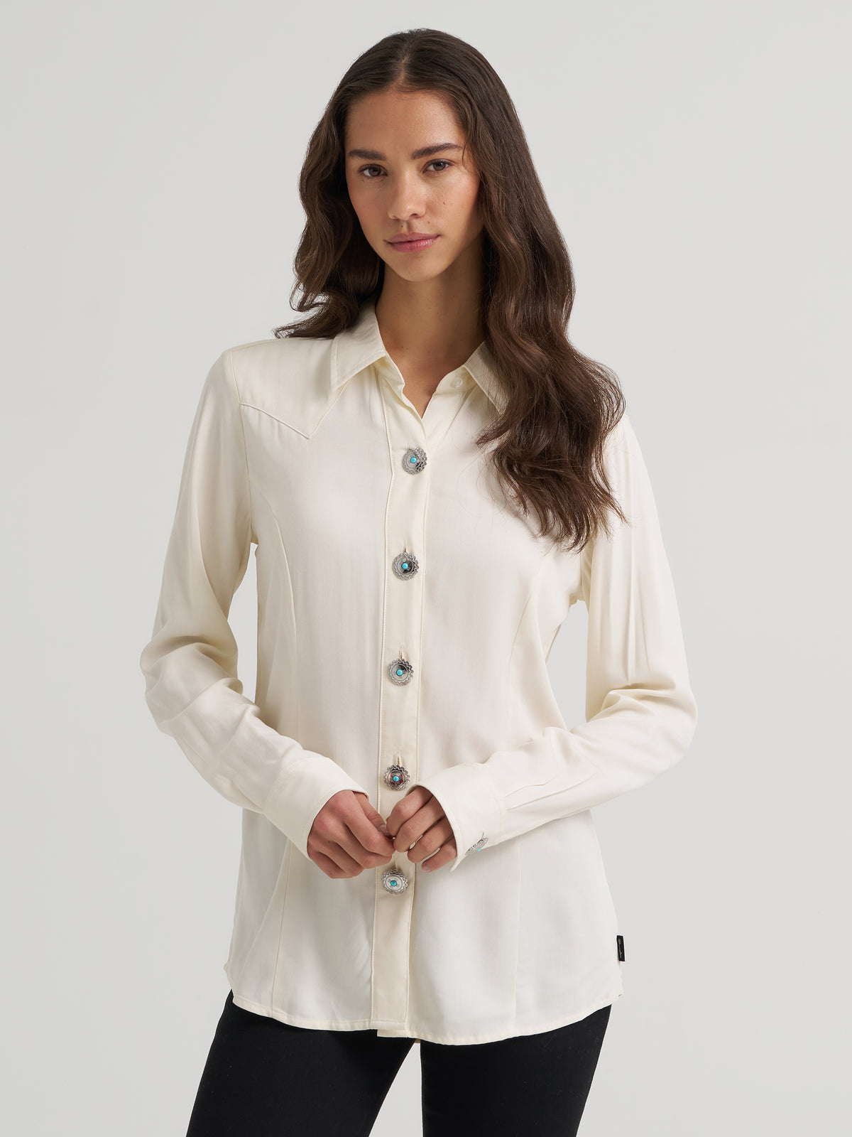 The Westerner Concho LS Button Up Shirt by Wrangler
