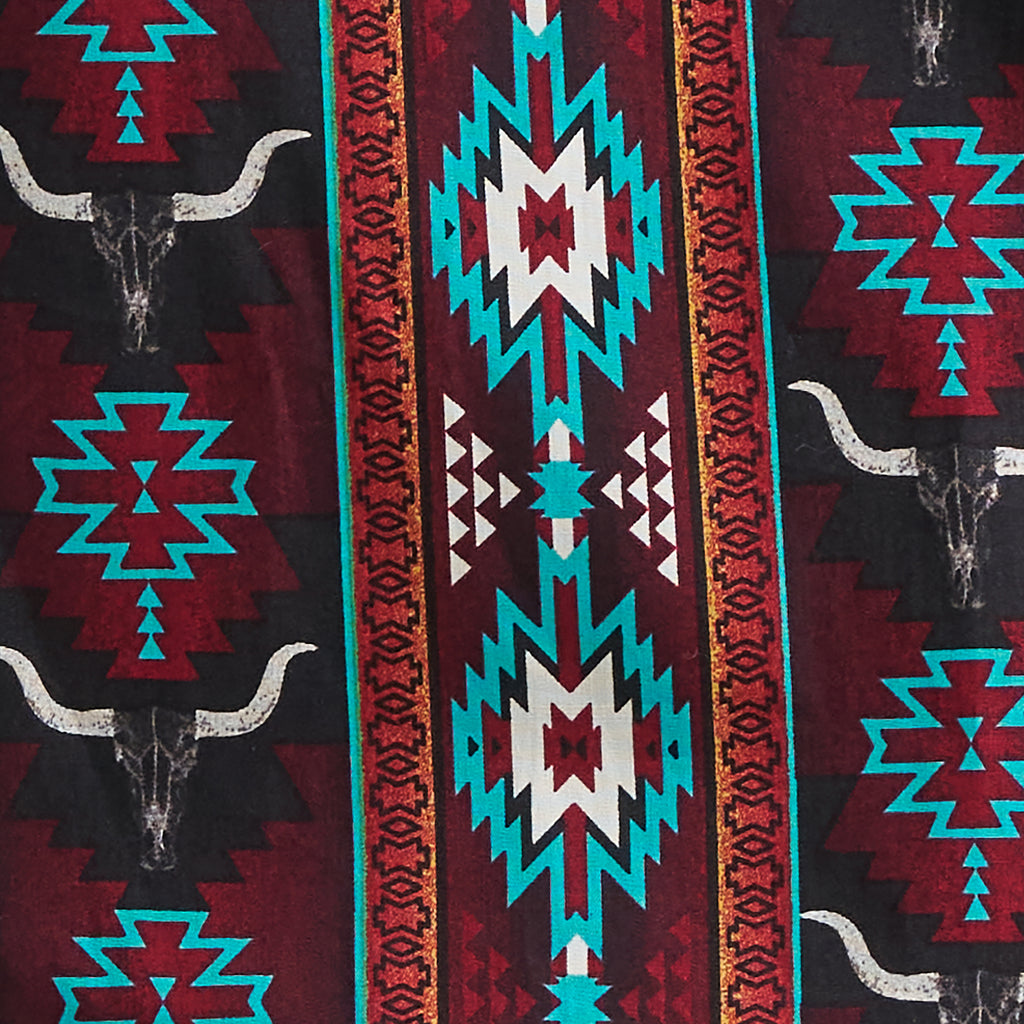 The Desert Rattler Checotah Pearl Snap by Wrangler in Red
