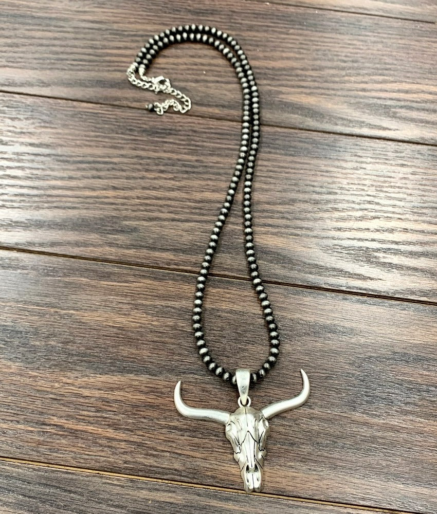 The Steer Me To The Stockyards Navajo Necklace