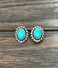 Oval Stars Turquoise Earing