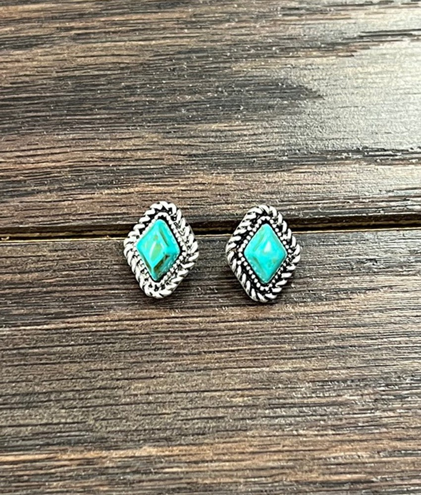 Diamond Head Turquoise Earing