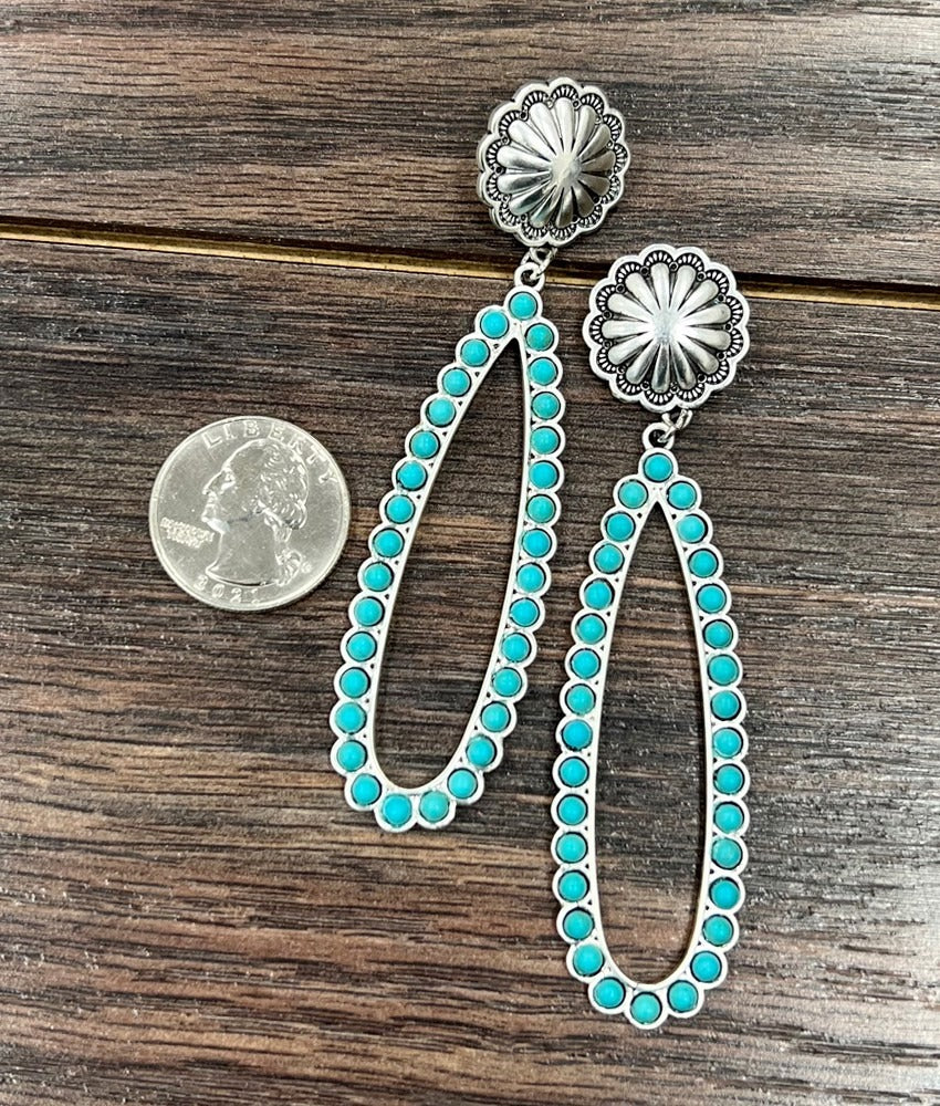 The Bohemian Turquoise Post Earrings