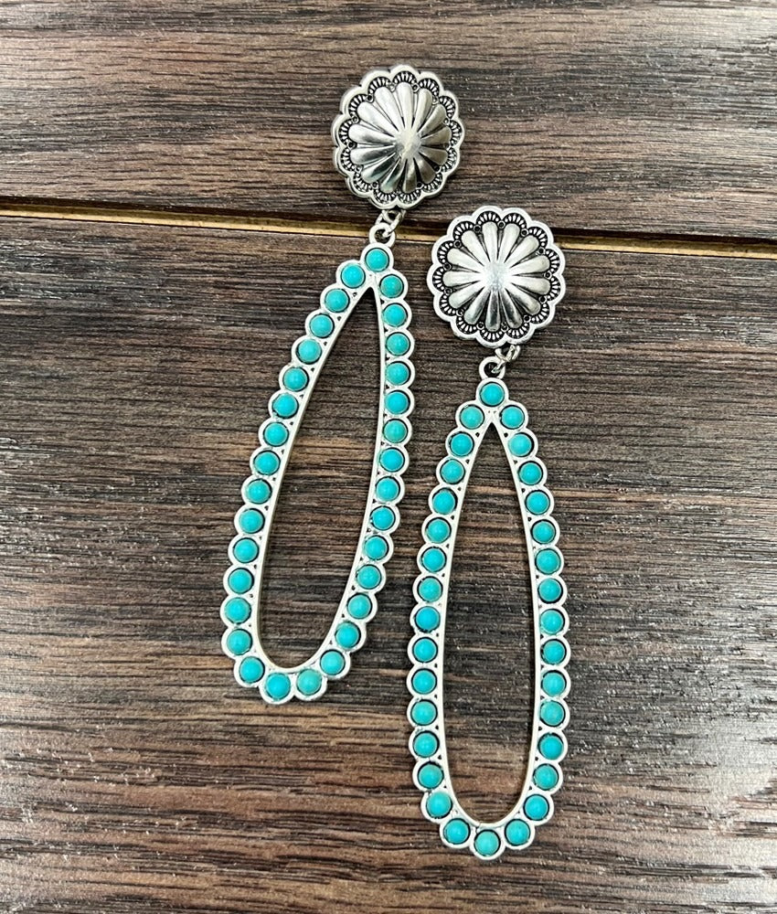 The Bohemian Turquoise Post Earrings