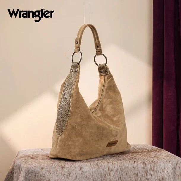 The Trixie Hobo Purse by Wrangler in Tan
