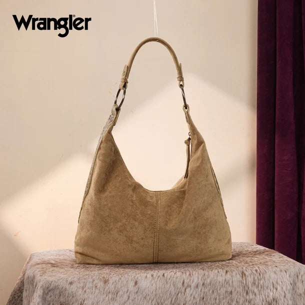 The Trixie Hobo Purse by Wrangler in Tan