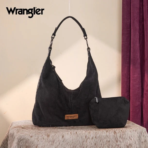 The Trixie Hobo Purse by Wrangler in Black