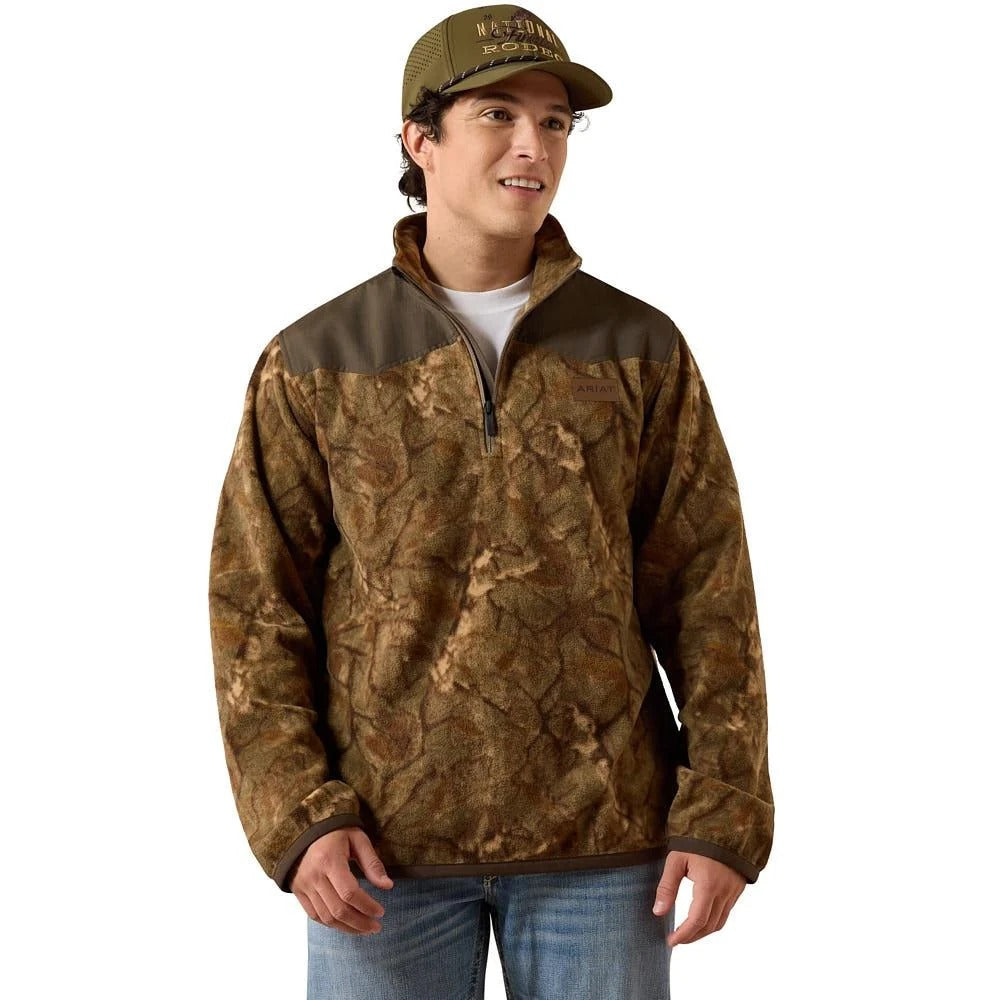 The Savannah Camo Tan Fleece 1/4 Zip By Ariat