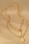 Boots and Babes Gold Necklace Stack