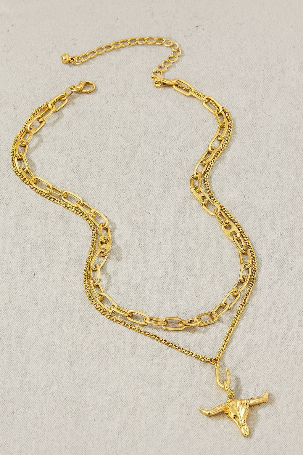 The Steer me Stack Necklace in Gold