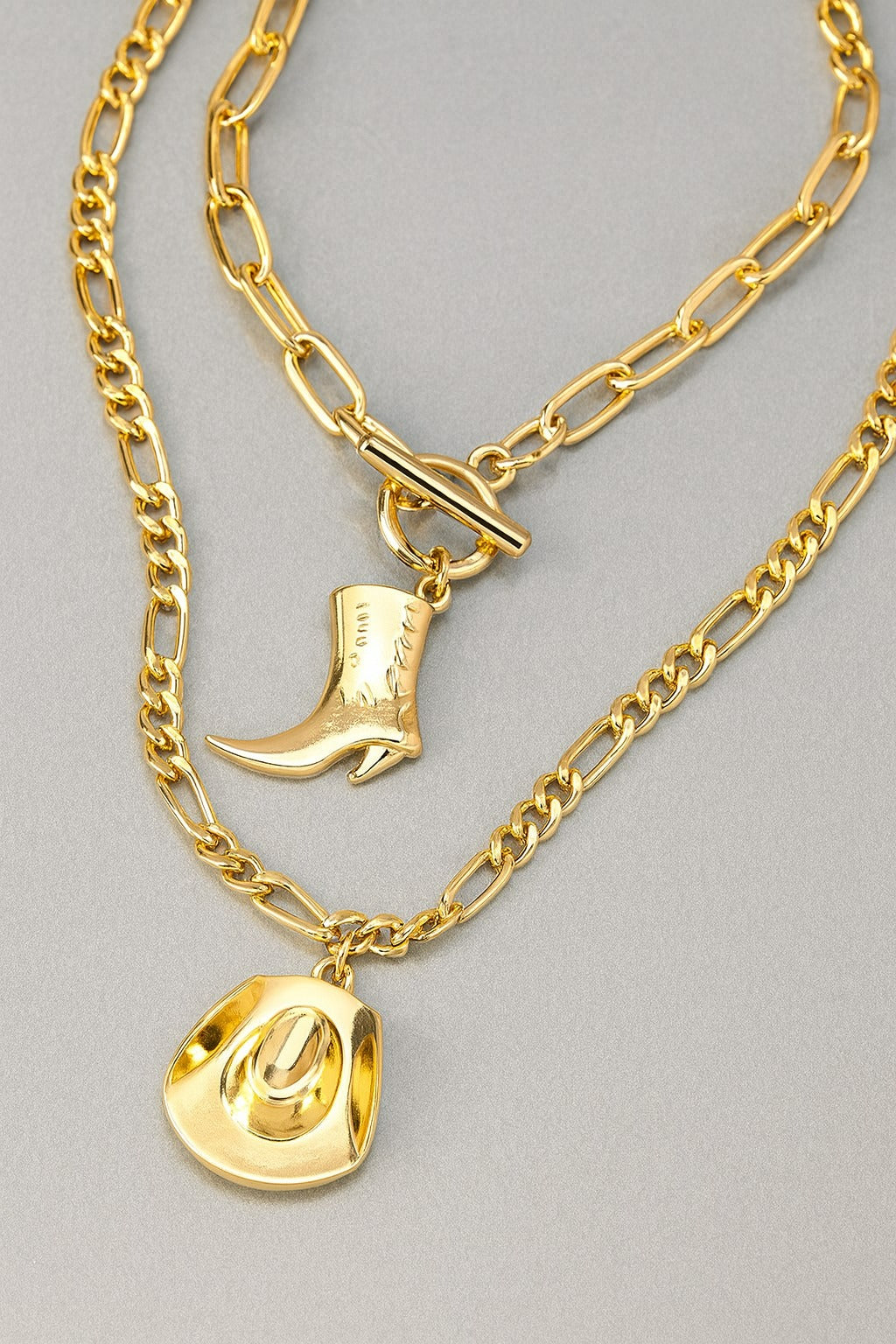 Boots and Babes Gold Necklace Stack